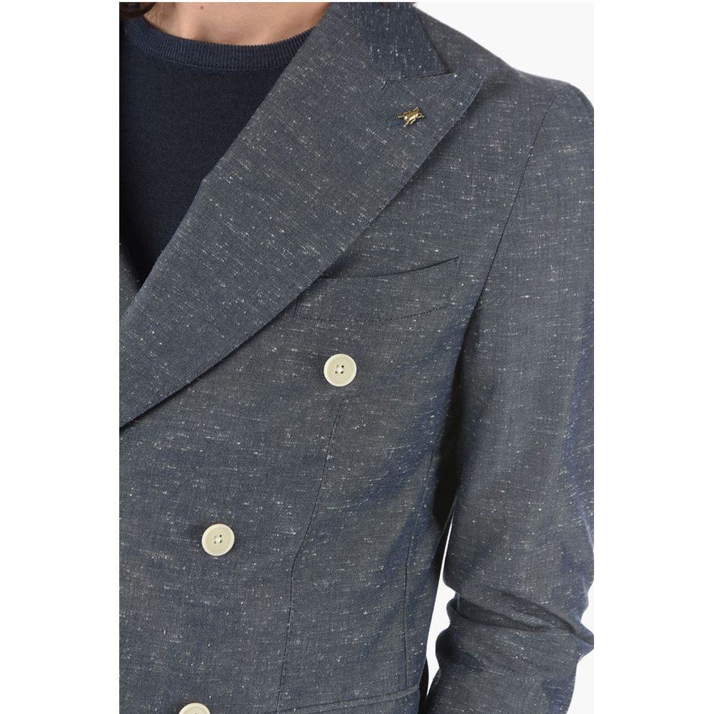 Corneliani CC COLLECTION peak lapel REWARD double-breasted blazer with