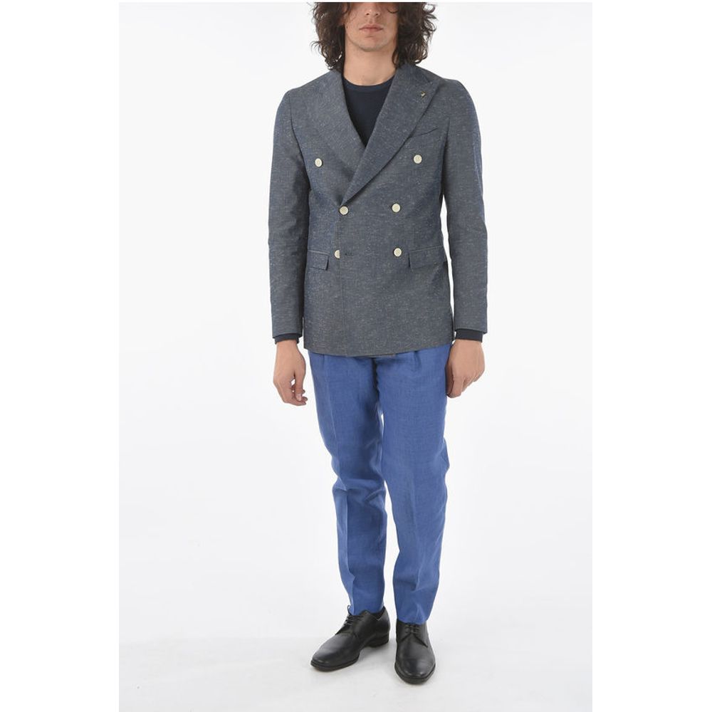 Corneliani CC COLLECTION peak lapel REWARD double-breasted blazer with