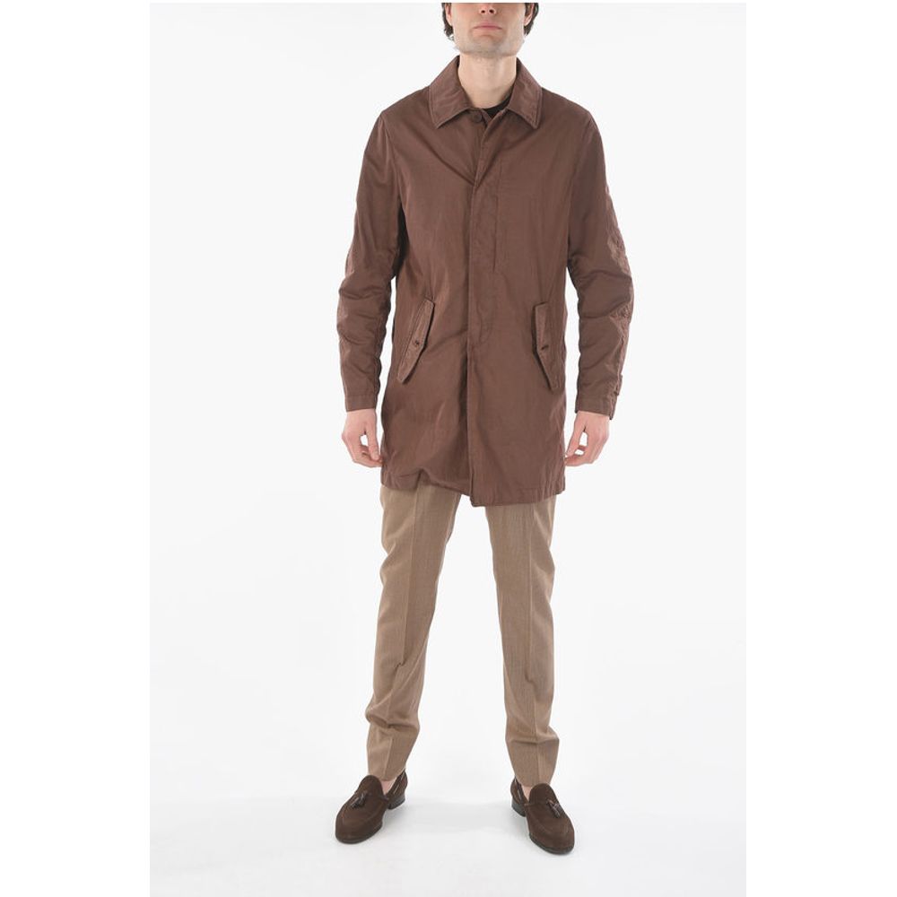 Corneliani CC COLLECTION O.WEAR hidden closure balmacaan coat