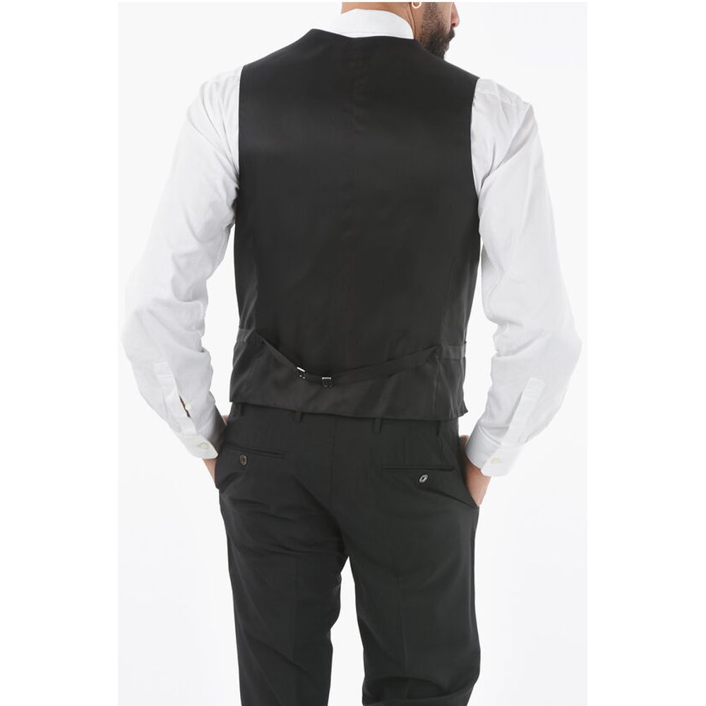 Corneliani CC COLLECTION All-Over Glitter 4-Buttons CERIM RESET Vest