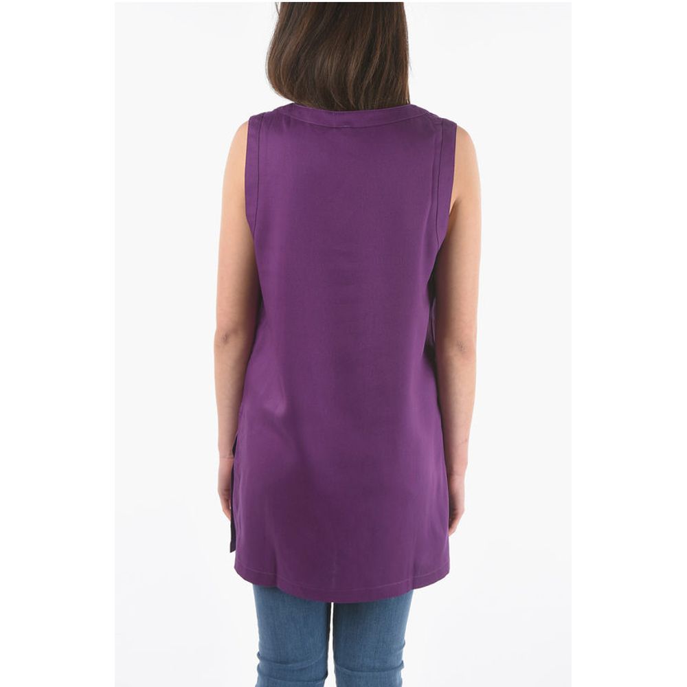 Woolrich Solid Color Maxi Top with Side Splits