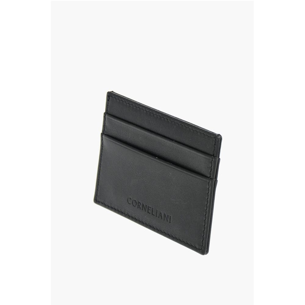 Corneliani Horizontal Compartment Leather Card Holder