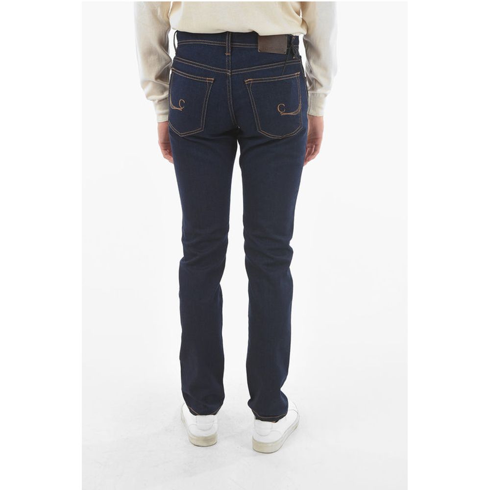 Corneliani ID 5 Pocket Visible Stitching Slim Fit Denims