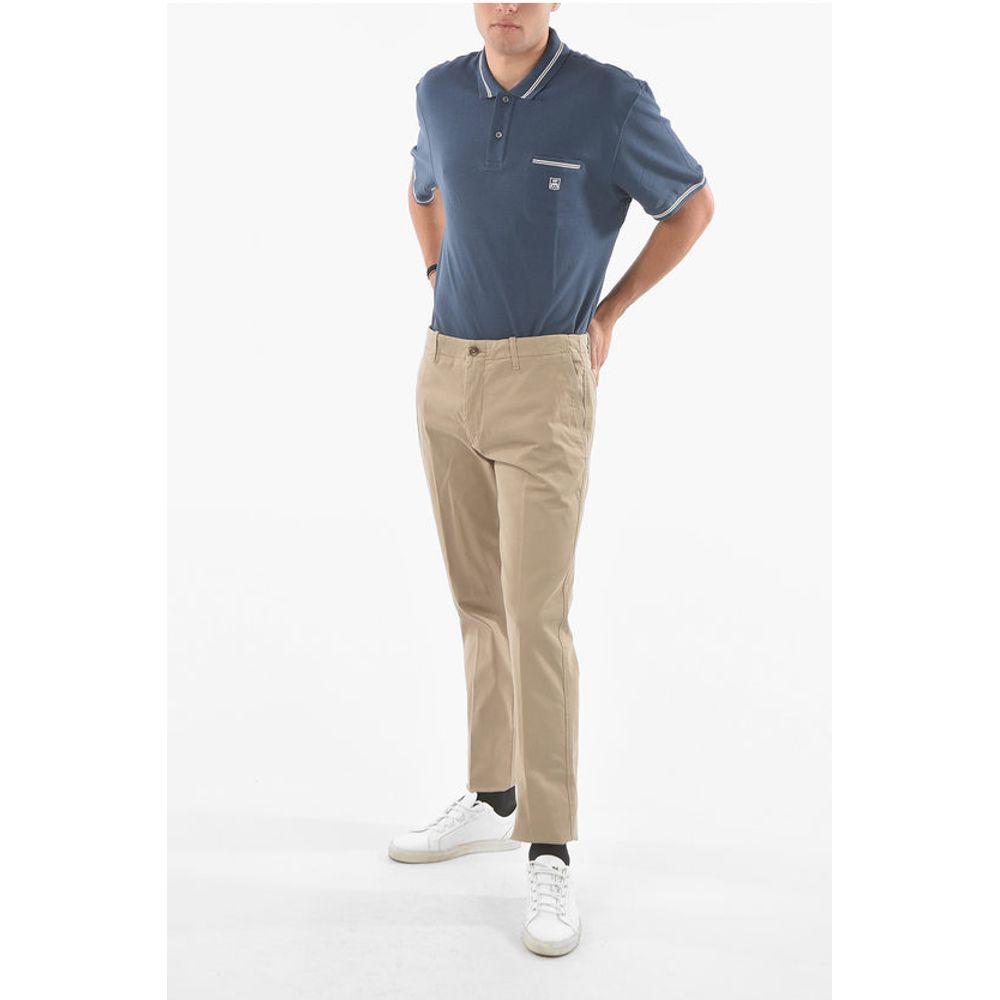 Corneliani ID Solid Color Stretch Cotton Chino Pants