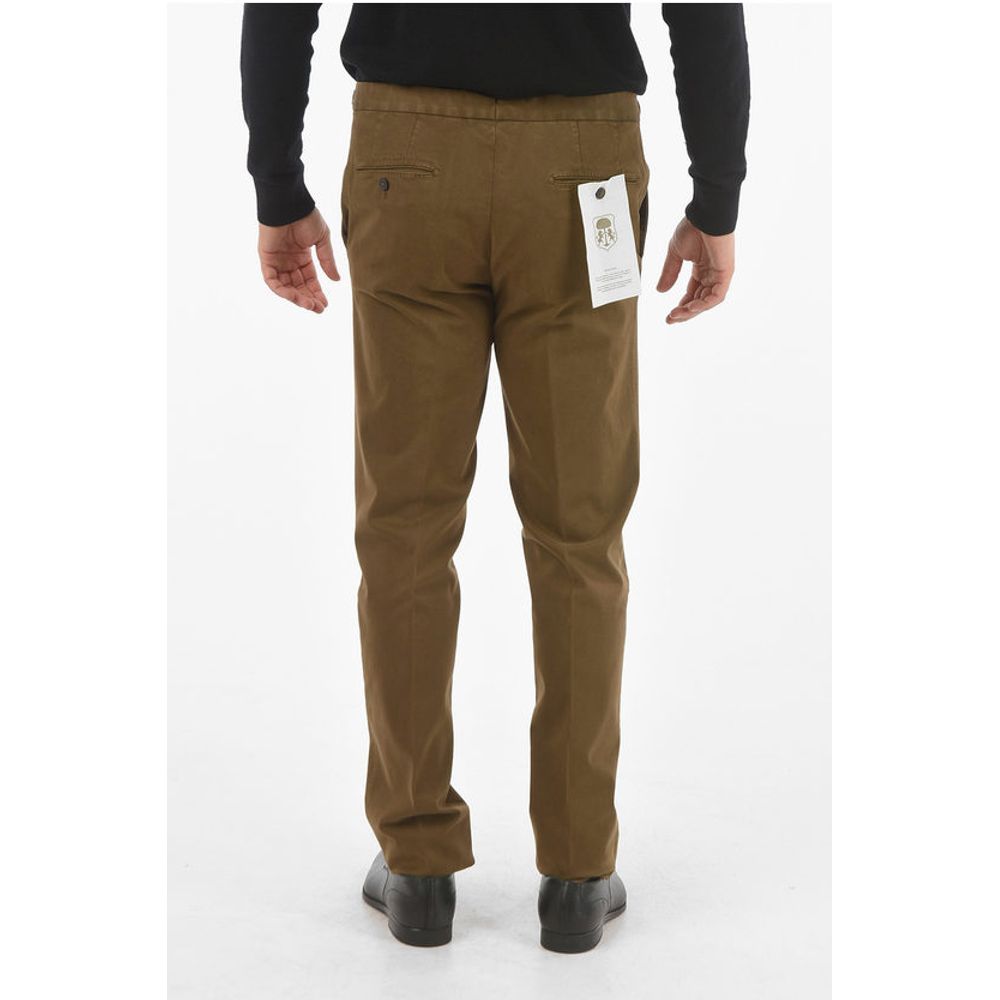 Corneliani ID Belt Loops Stretch Cotton Chino Pants
