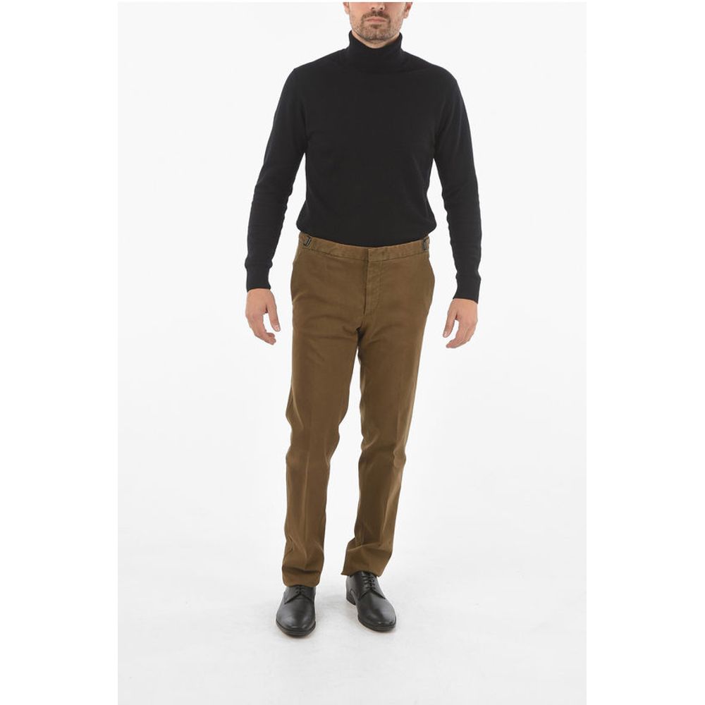 Corneliani ID Belt Loops Stretch Cotton Chino Pants