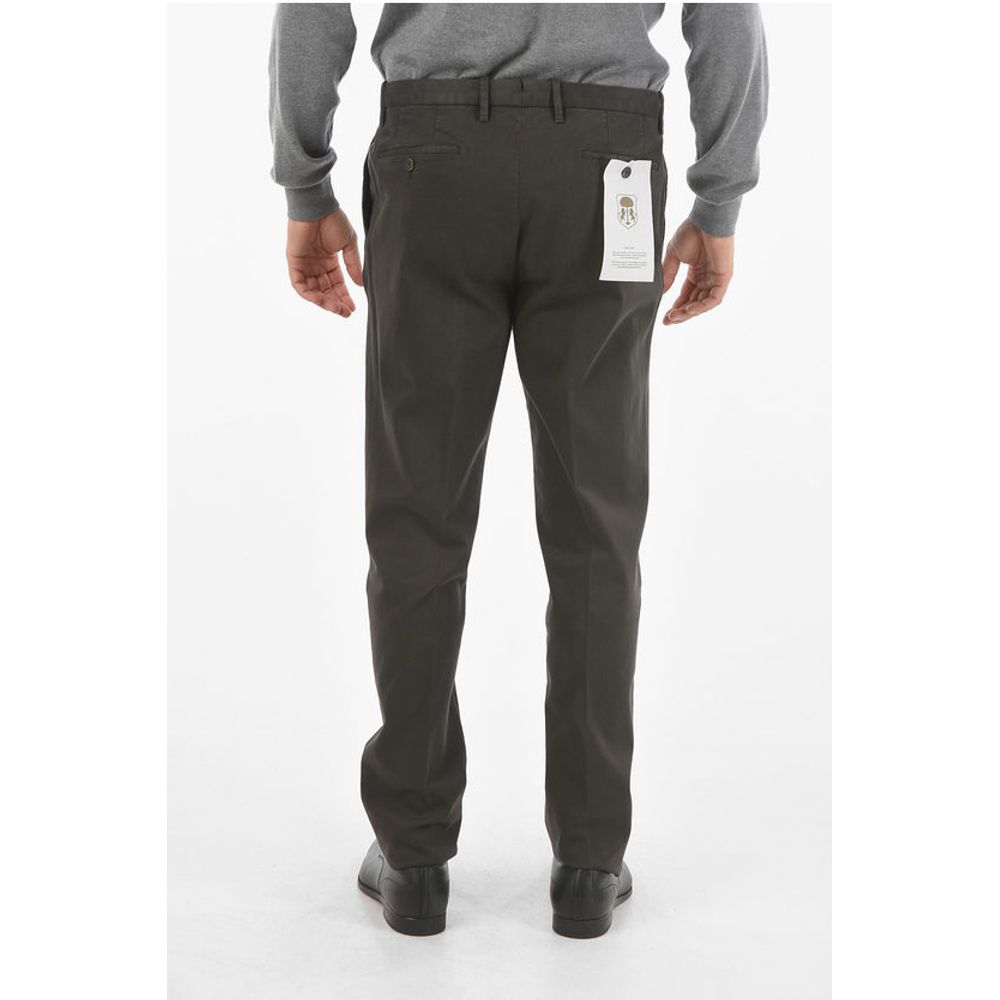 Corneliani ID Belt Loops Stretch Cotton Chino Pants