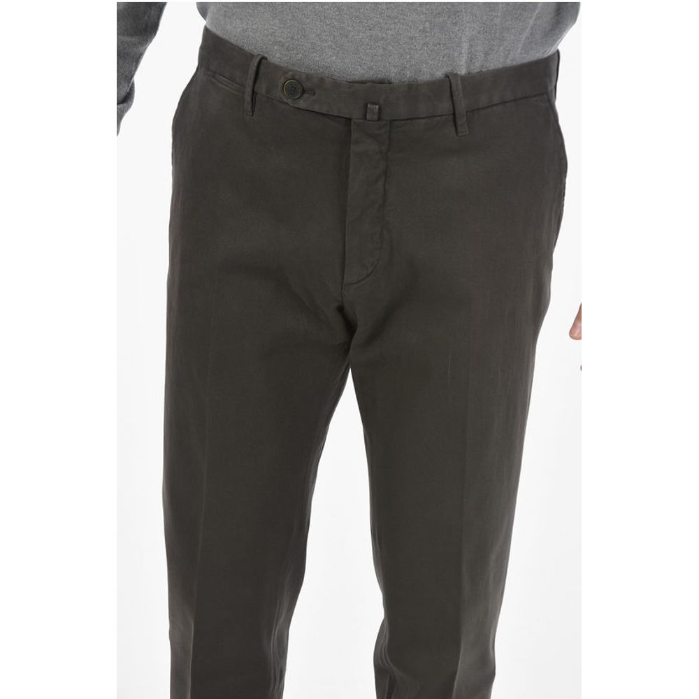 Corneliani ID Belt Loops Stretch Cotton Chino Pants