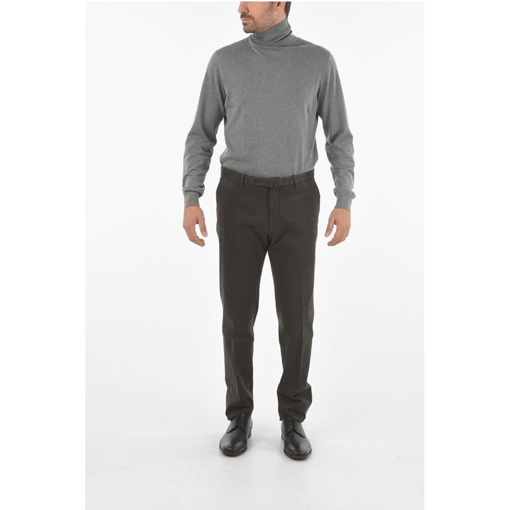 Corneliani ID Belt Loops Stretch Cotton Chino Pants