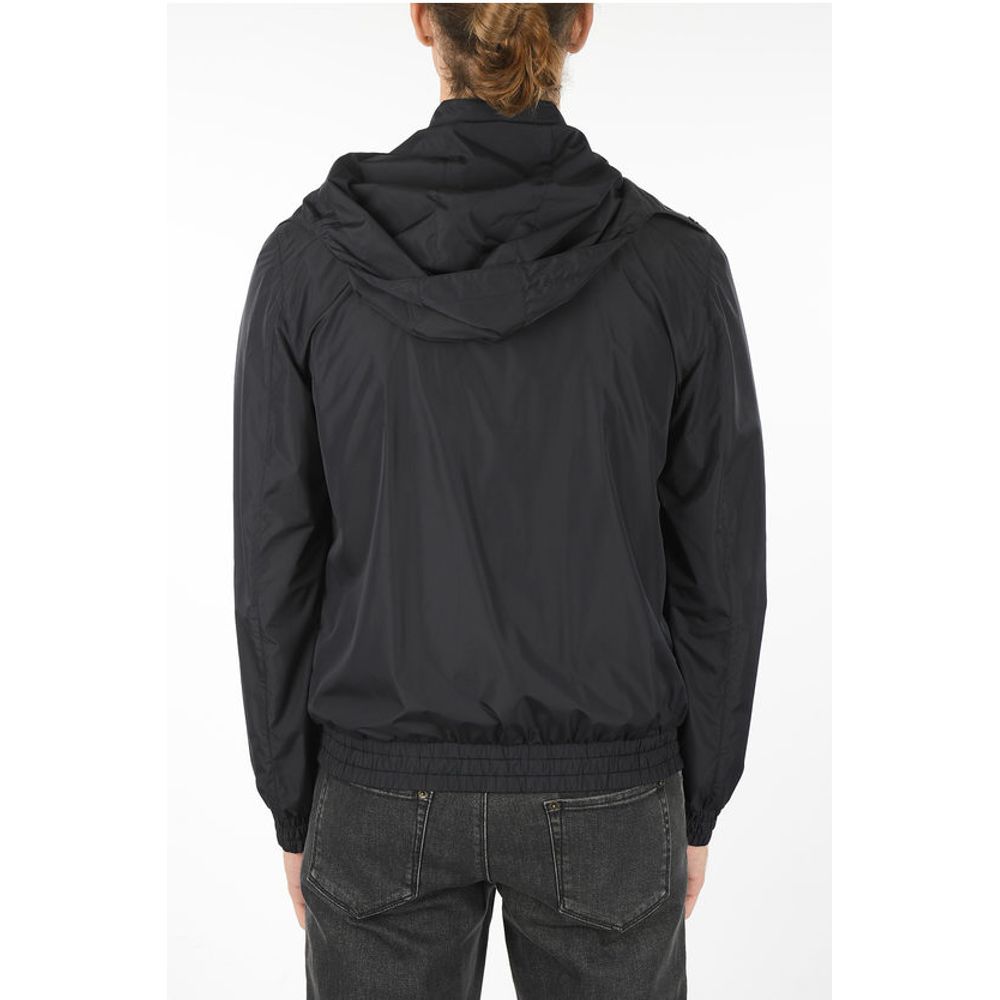 Corneliani CC COLLECTION Windbreaker Jacket with Removable Hood and Hid