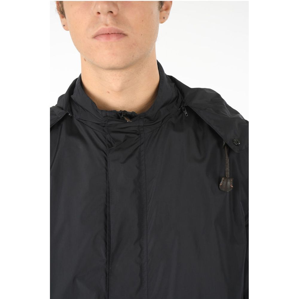 Corneliani CC COLLECTION Windbreaker Jacket with Removable Hood and Hid