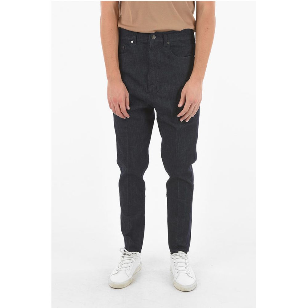 Neil Barrett THE GODFATHER OF DENIM Raw Denim Low-crotch Jeans with Satin