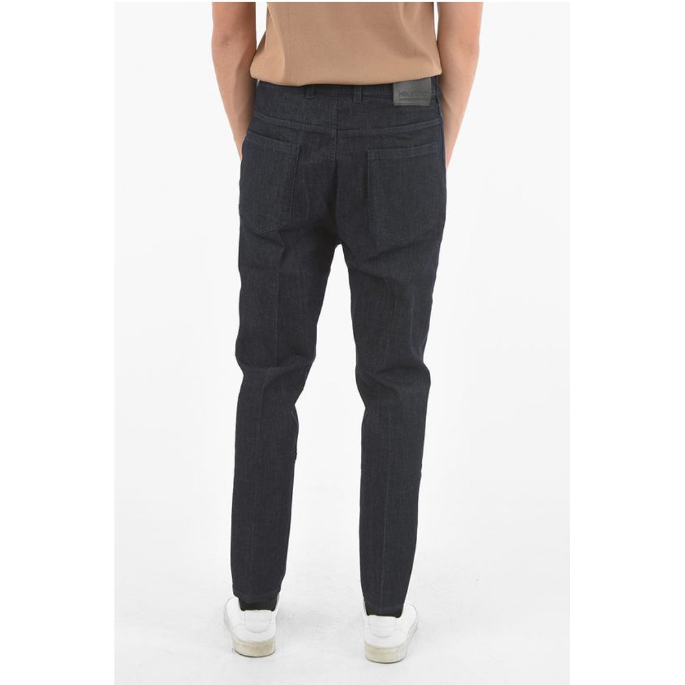Neil Barrett THE GODFATHER OF DENIM Raw Denim Low-crotch Jeans with Satin