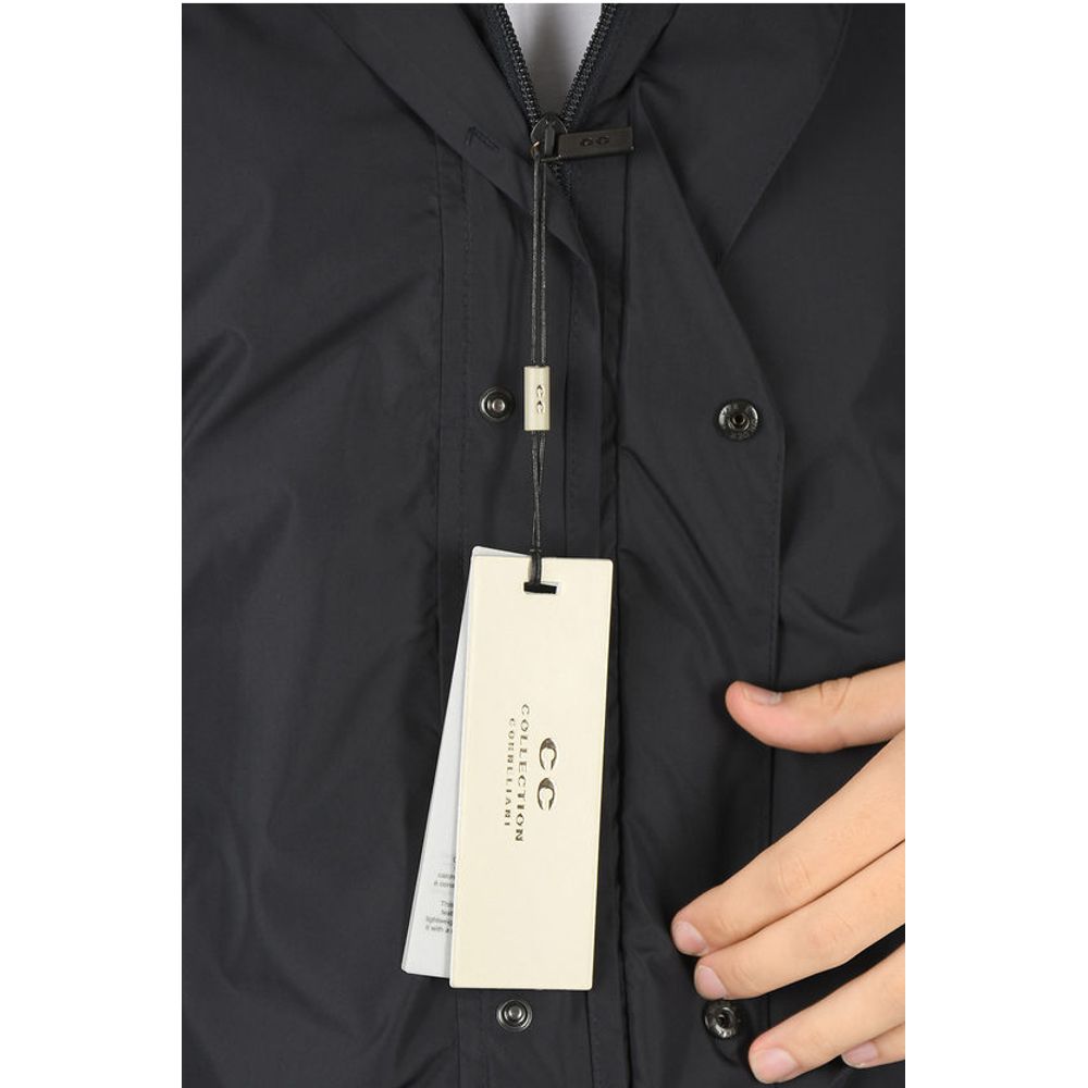 Corneliani CC COLLECTION Windbreaker Jacket with Removable Hood and Hid
