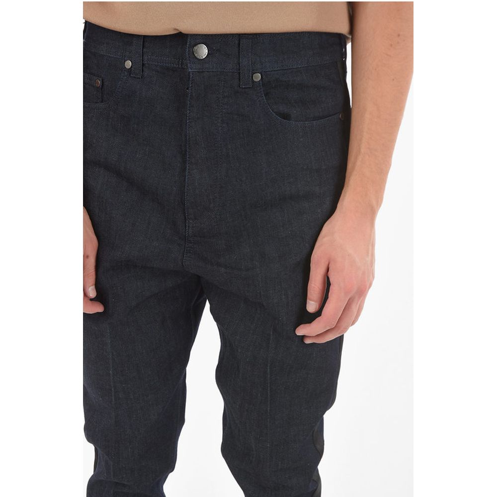 Neil Barrett THE GODFATHER OF DENIM Raw Denim Low-crotch Jeans with Satin