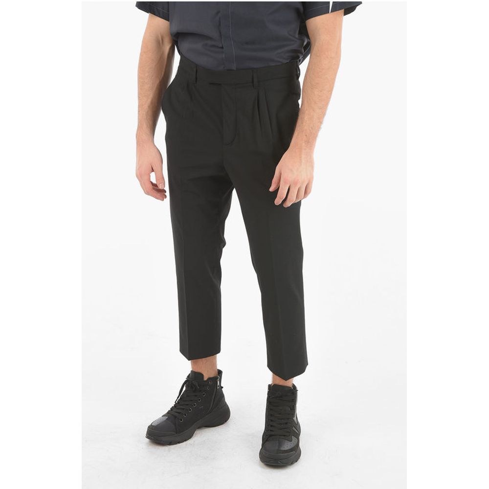 Neil Barrett Double-pleated LOOSE TAPERED FIT Low-Rise Pants