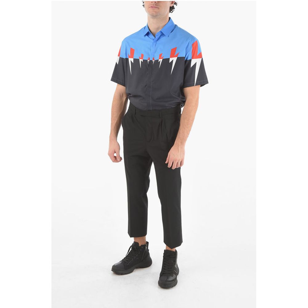 Neil Barrett Double-pleated LOOSE TAPERED FIT Low-Rise Pants