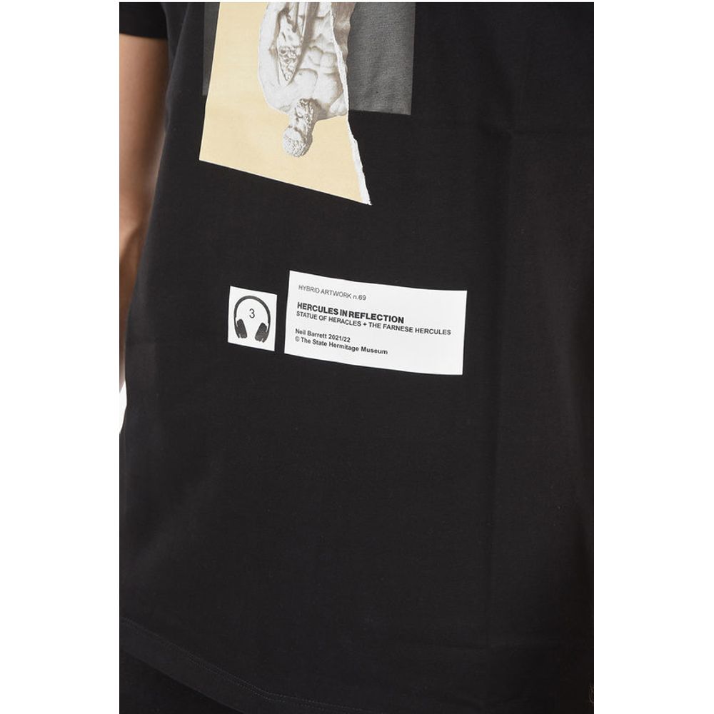 Neil Barrett Cotton HERCULES IN REFLECTION Printed T-Shirt
