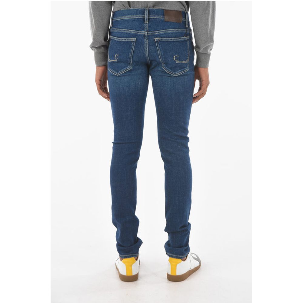 Corneliani ID 5 Pocket Dark Wash Slim Fit Denims