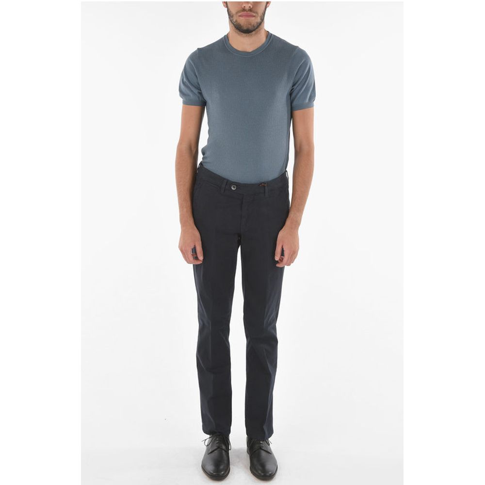 Corneliani ID Stretchy Cotton M ALGA 426 Pants with Belt Loops