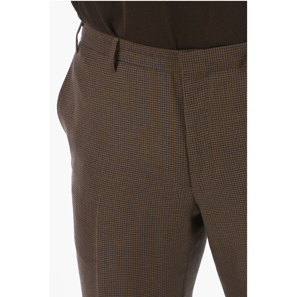 Corneliani CC COLLECTION Virgin Wool REWARD Chino Pants with Houndstoot