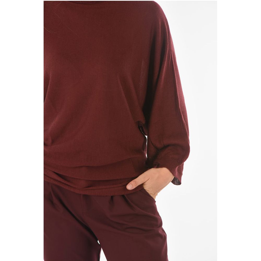 Ixos Virgin Wool Blend CURLIN Crewneck Sweater with Batwing Sleev
