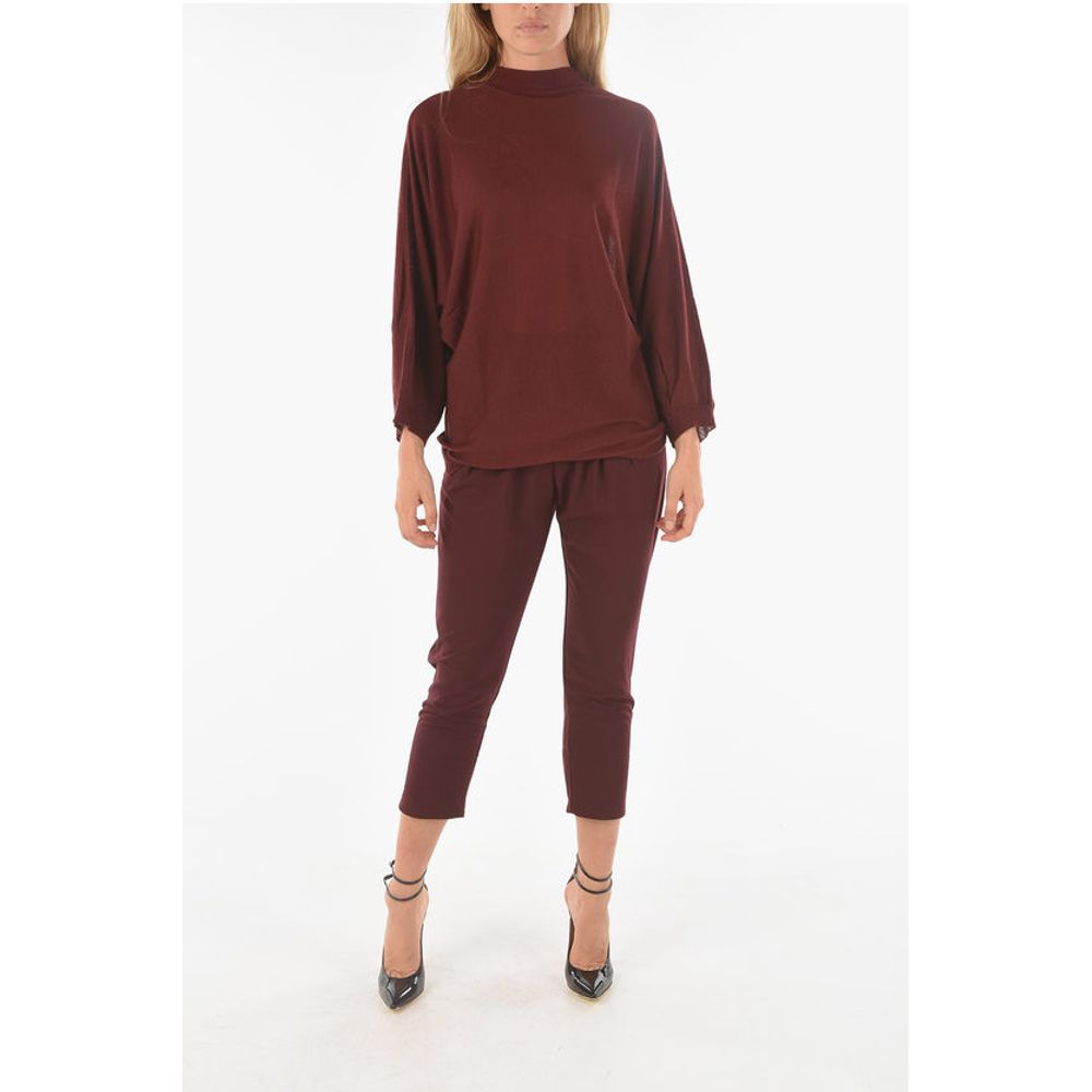 Ixos Virgin Wool Blend CURLIN Crewneck Sweater with Batwing Sleev
