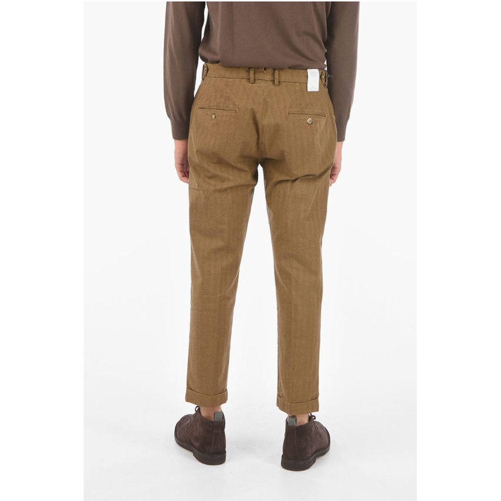 Cruna herringbone patterned single pleat RAVAL1P.S pants