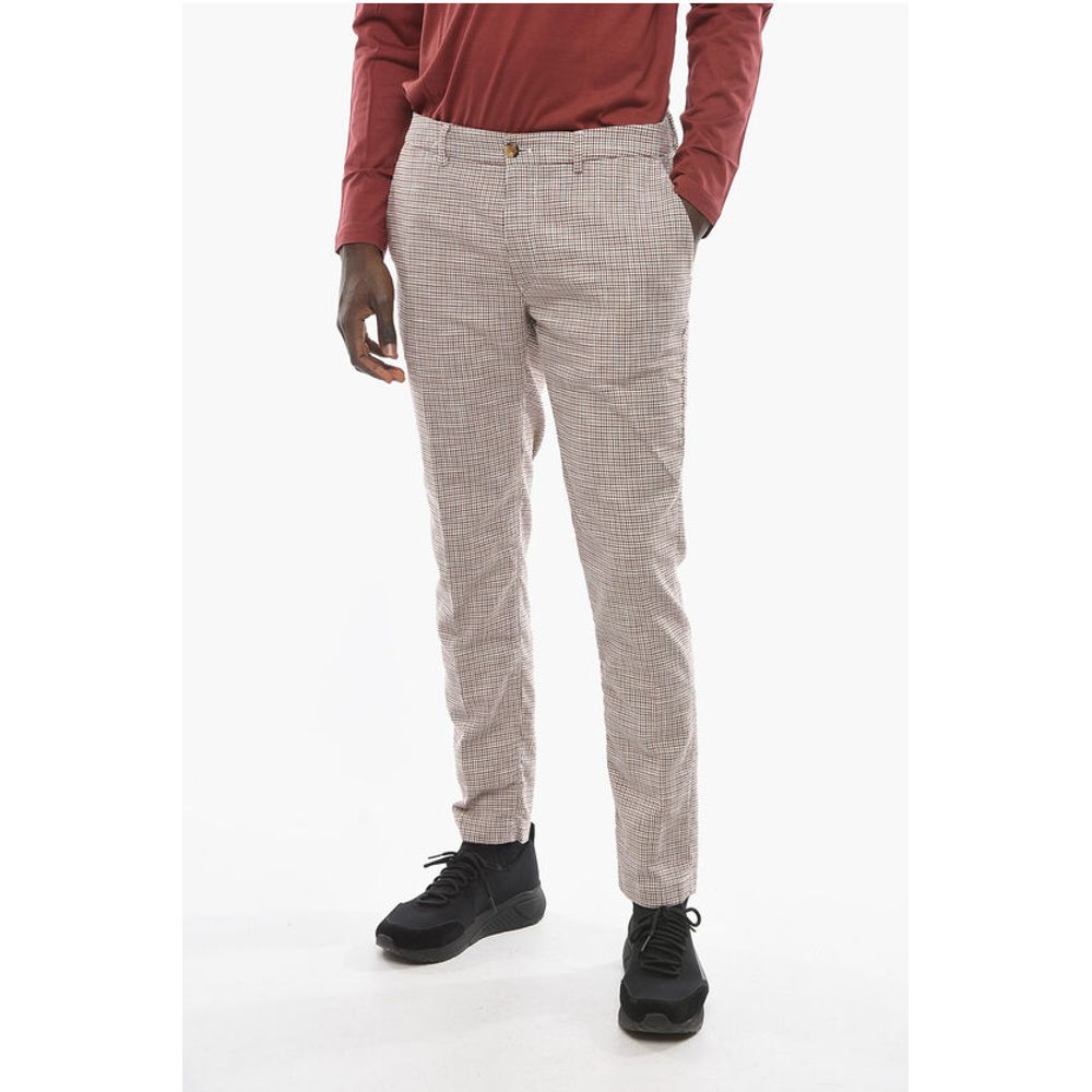 Cruna Houndstooth Motif Slim Fit NEWTOWN Pants