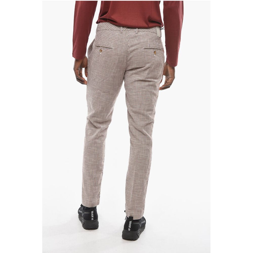 Cruna Houndstooth Motif Slim Fit NEWTOWN Pants