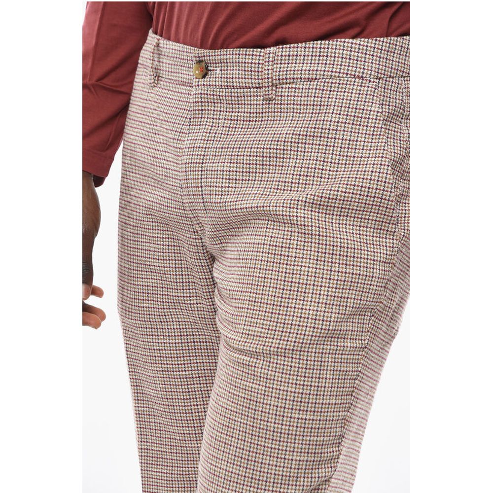 Cruna Houndstooth Motif Slim Fit NEWTOWN Pants