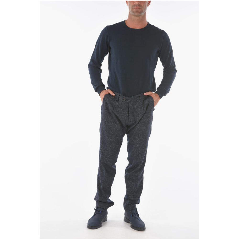 Cruna Single-pleated RAVAL1P.L. Herringbone Wool Blend Pants