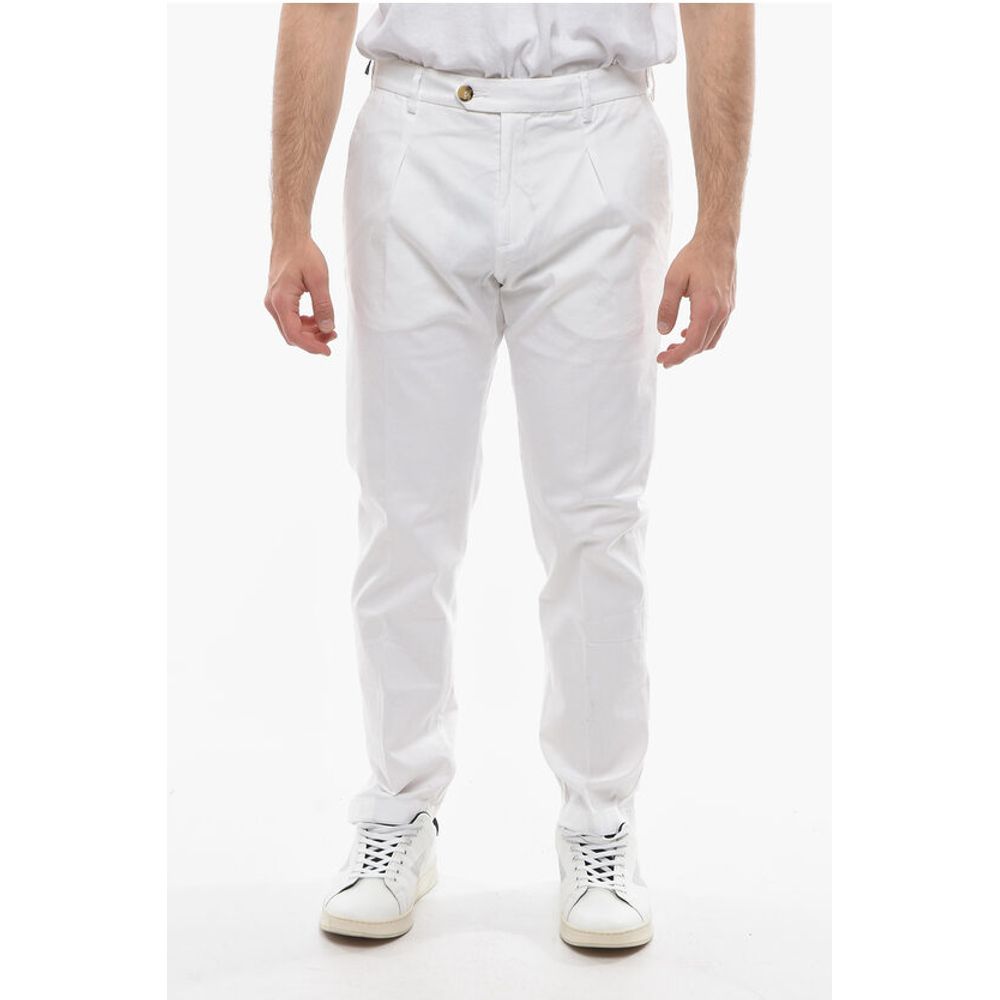 Cruna Stretch Cotton RAVAL Single-Pleat Pants