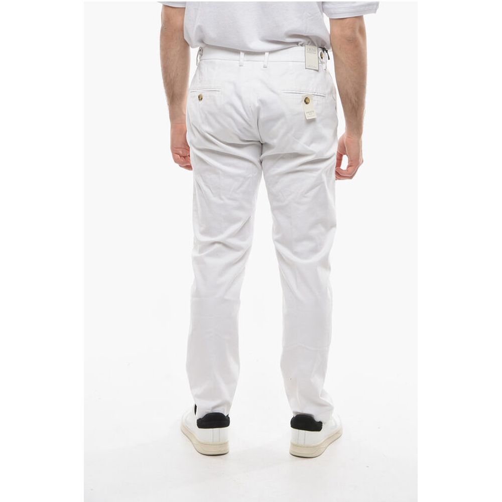 Cruna Stretch Cotton RAVAL Single-Pleat Pants