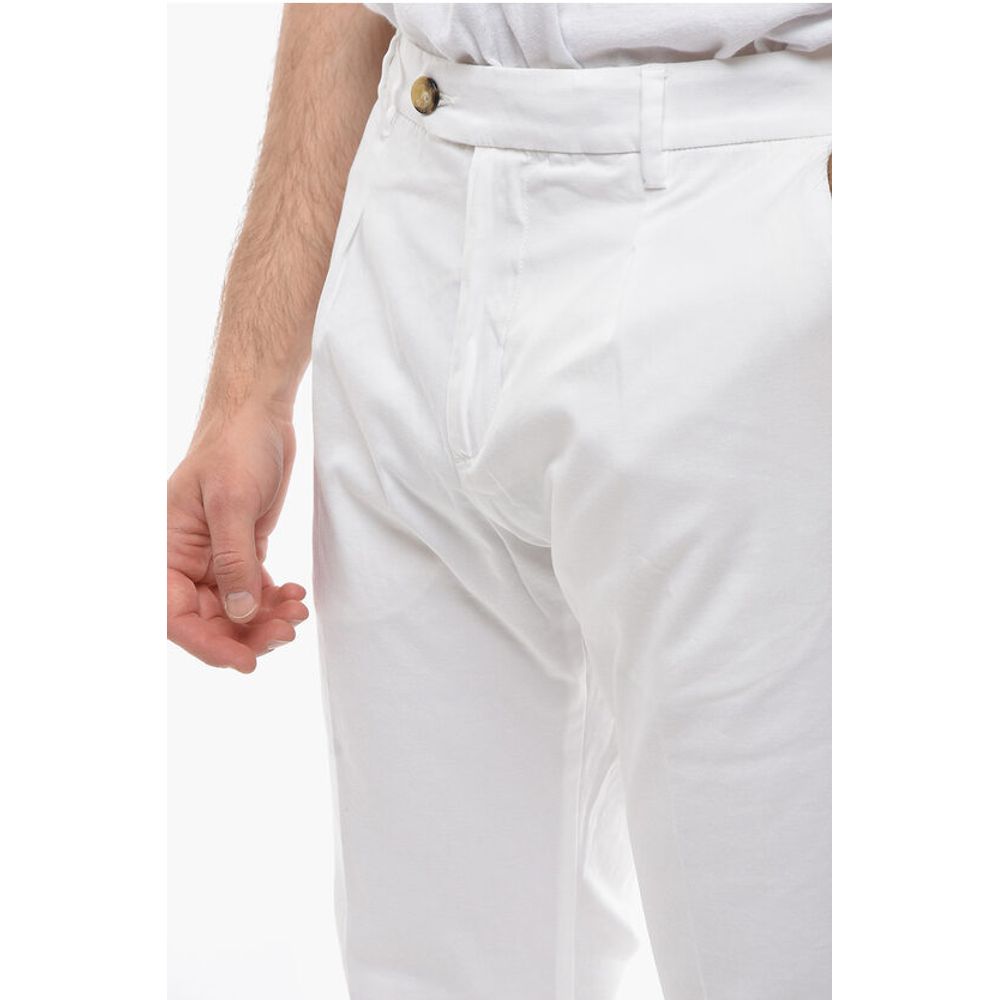 Cruna Stretch Cotton RAVAL Single-Pleat Pants