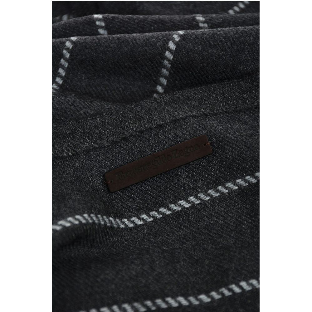 Ermenegildo Zegna Solid Color Scarf with Fringes