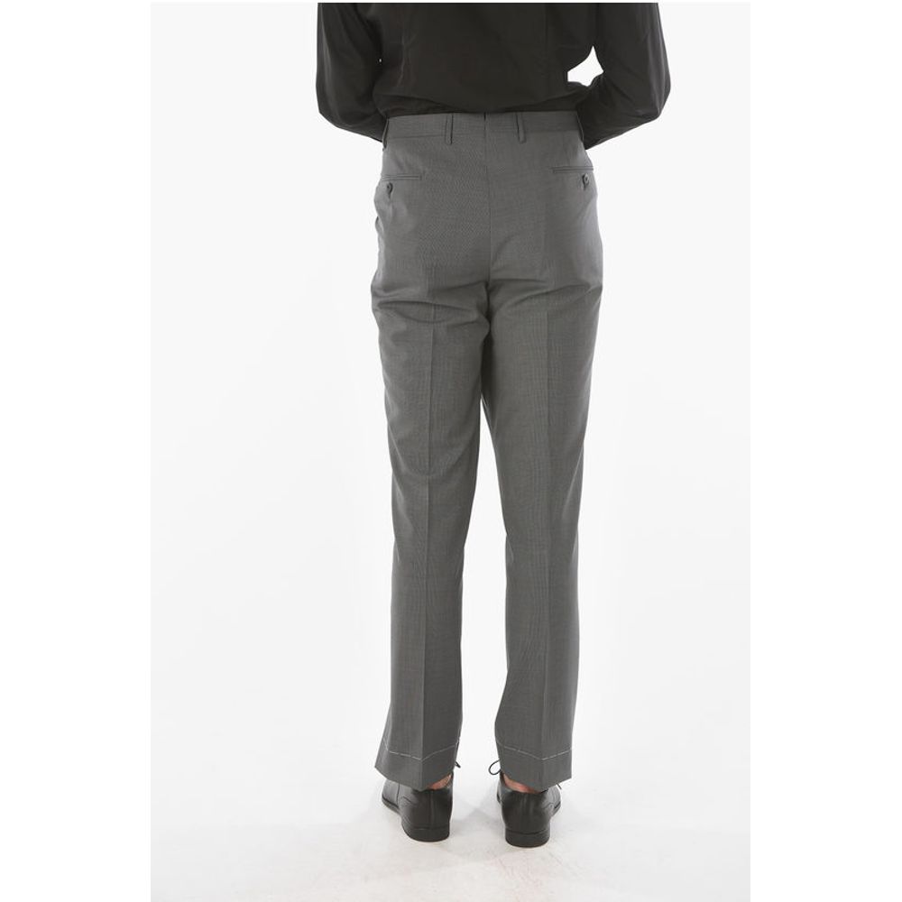 Corneliani Extrafine Virgin Wool LEADER Slack Pants with Basket Weave P
