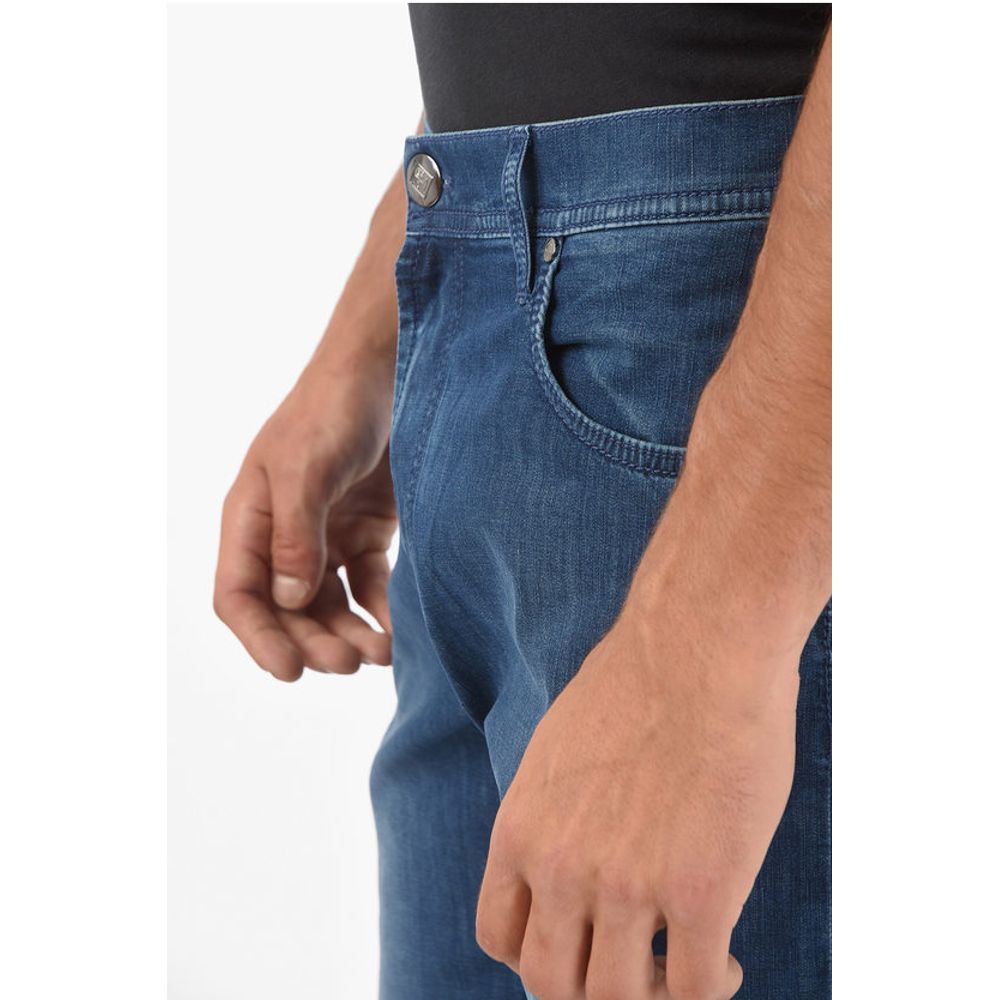 Corneliani ID LUXURY DENIM 5-pocket Mid-wash Jeans 20cm