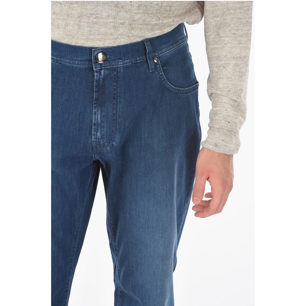 Corneliani ID LUXURY DENIM 5-pocket Mid-wash Jeans 20cm