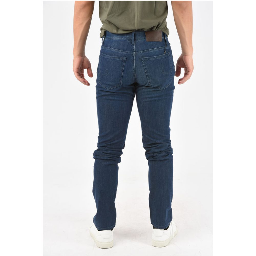 Corneliani ID LUXURY DENIM Dark-washed Jeans with 5 Pockets 17cm