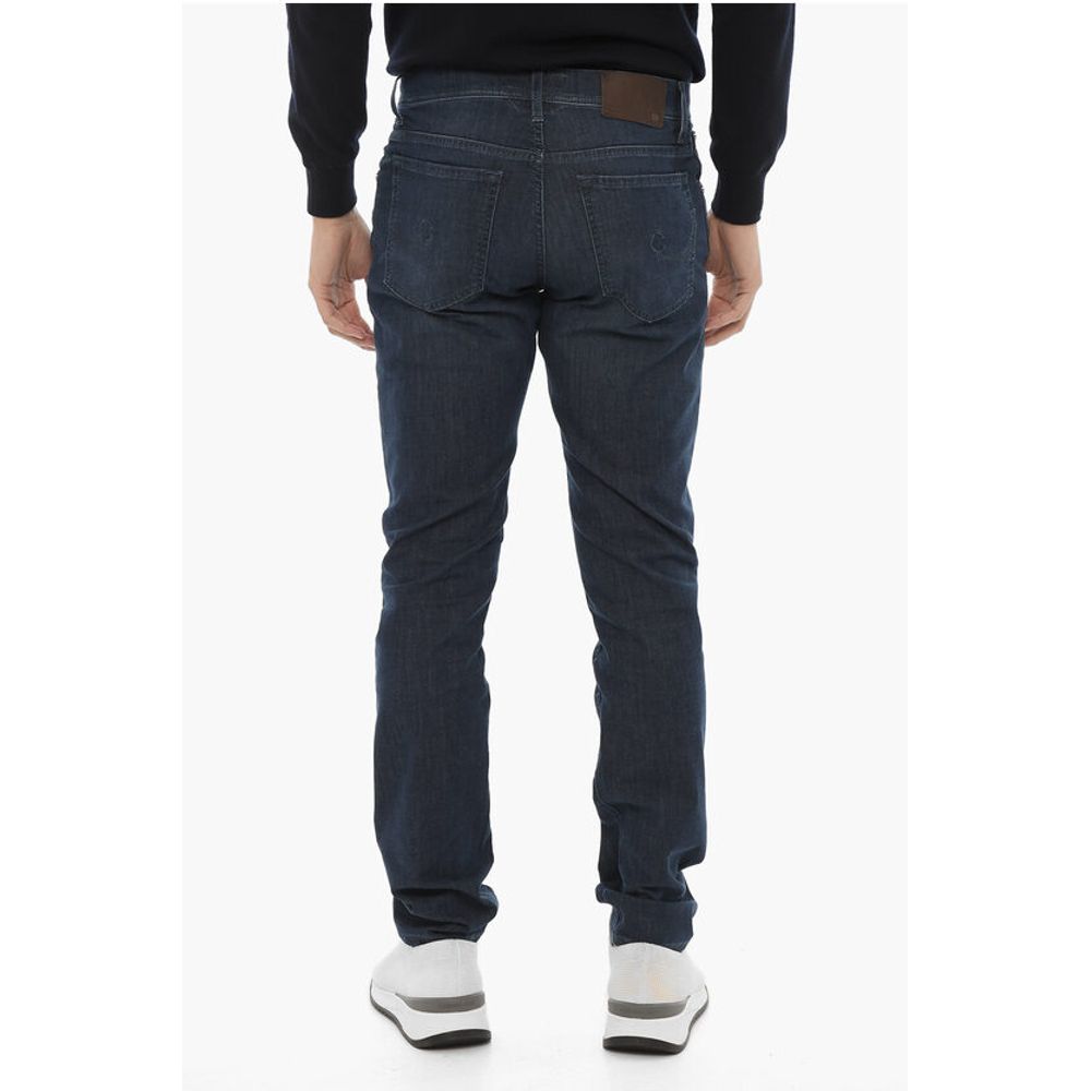 Corneliani ID LUXURY DENIM Dark-washed Jeans with 5 Pockets 17cm