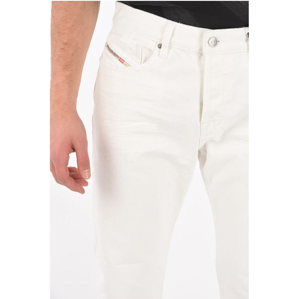 Diesel 17cm vintage effect frayed hem D-FINING tapered fit jeans L3