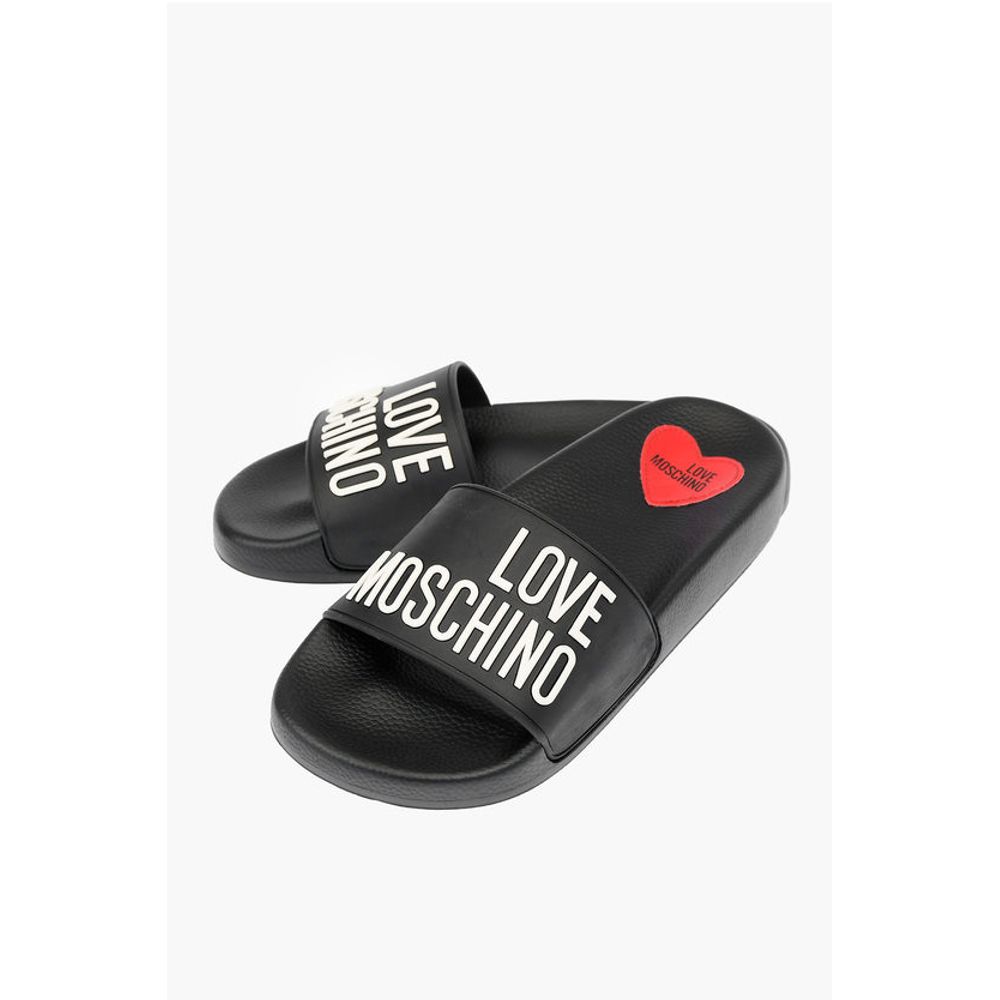 Moschino LOVE rubber slides with logo