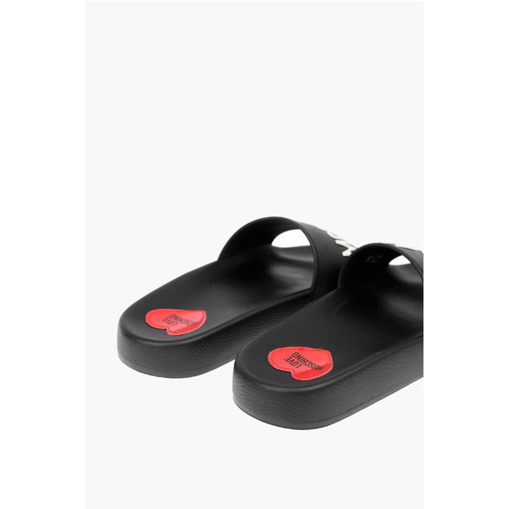 Moschino LOVE rubber slides with logo