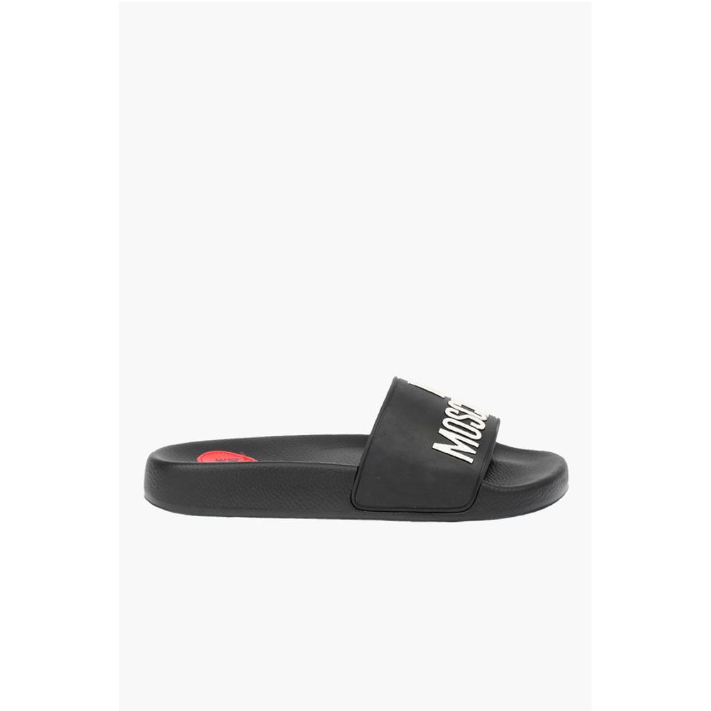 Moschino LOVE rubber slides with logo