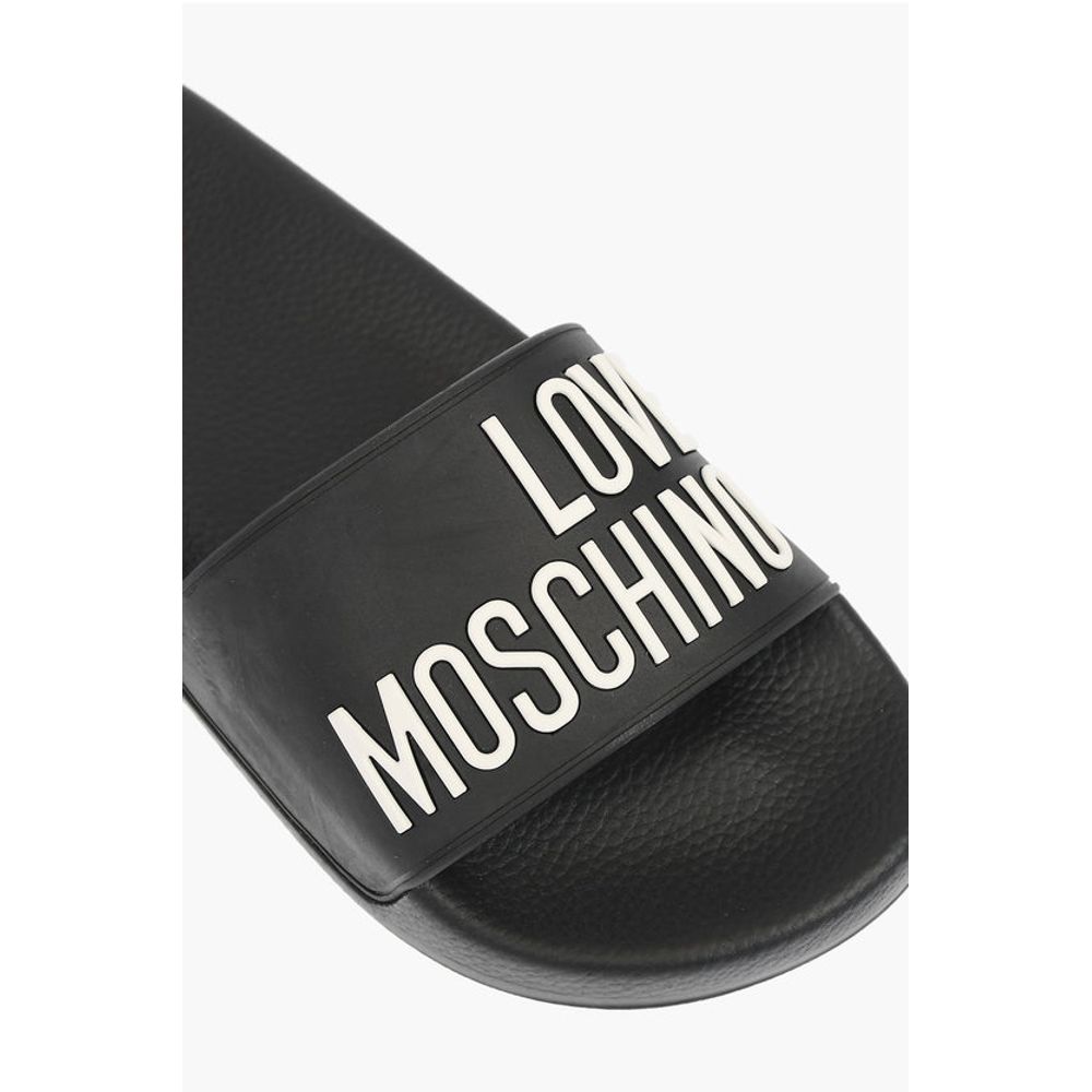 Moschino LOVE rubber slides with logo