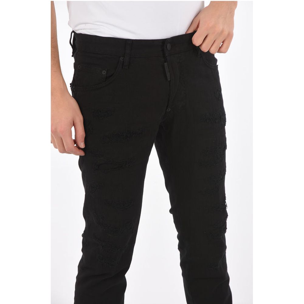 Dsquared² Distressed BLACK BULL SKATER FIT Denims