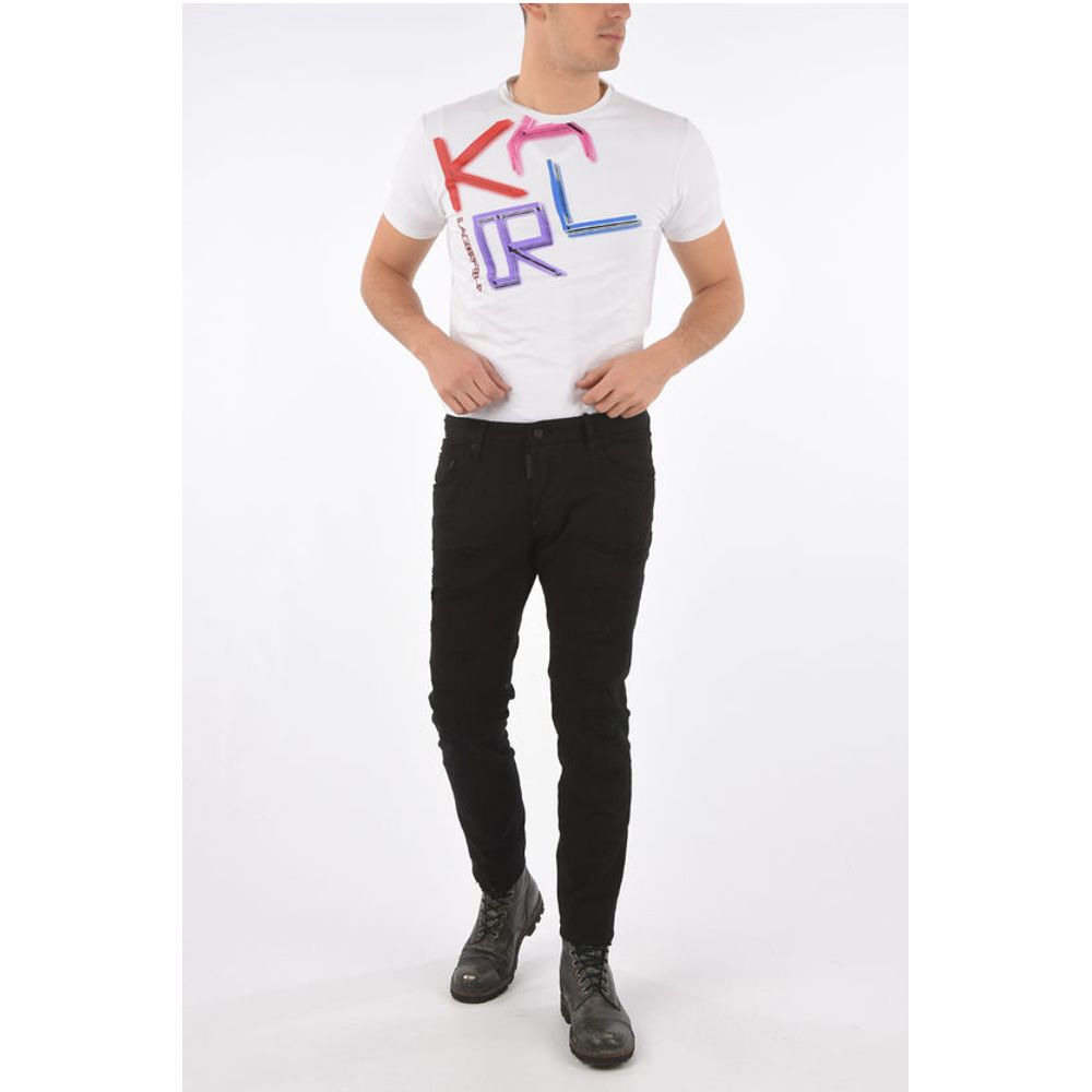 Dsquared² Distressed BLACK BULL SKATER FIT Denims