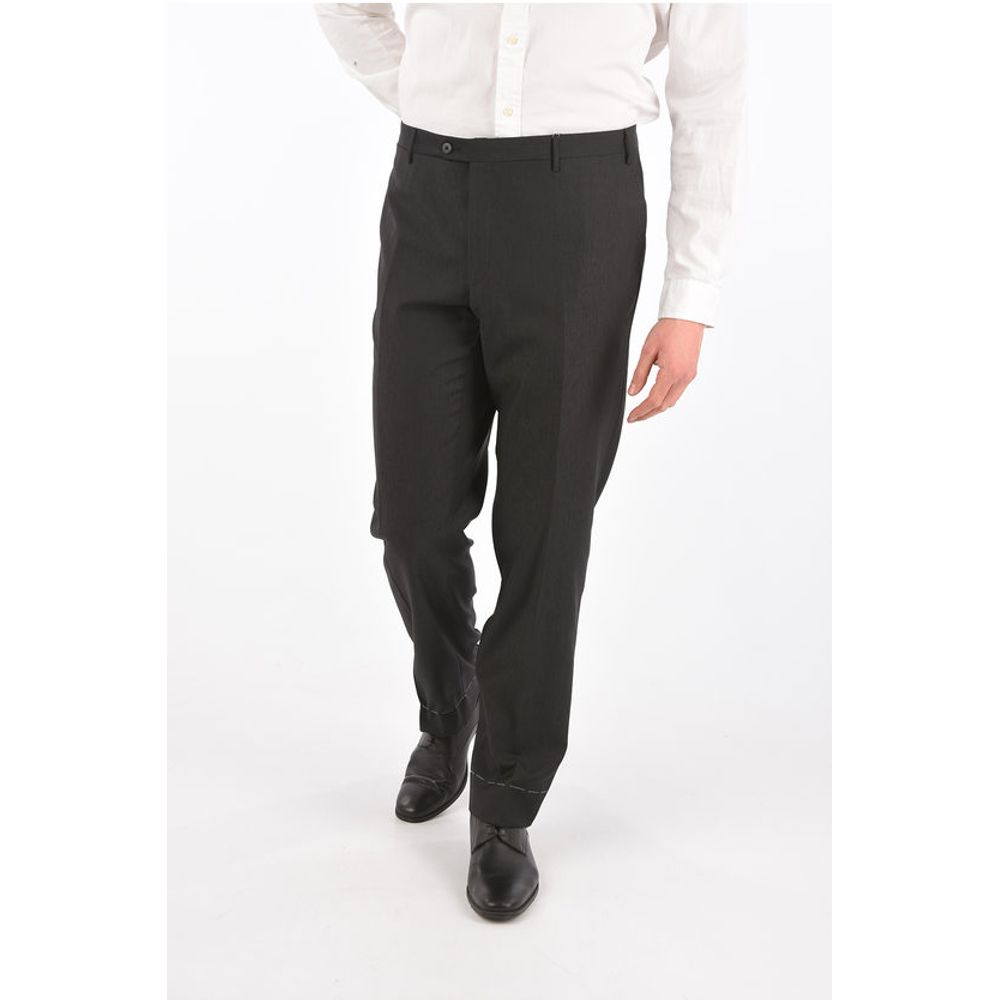 Corneliani LEADER Popeline Virgin Wool Pants