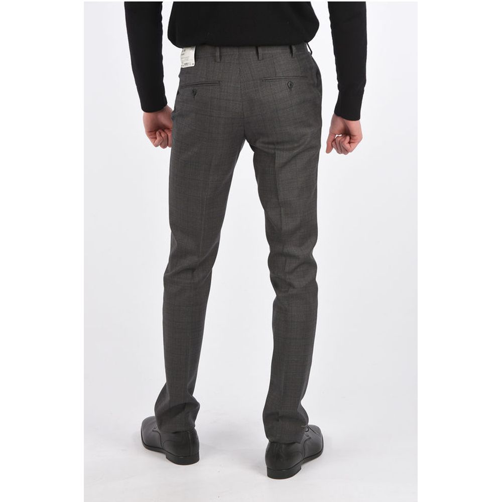 Corneliani District Check ACADEMY Pants with Belt Loops